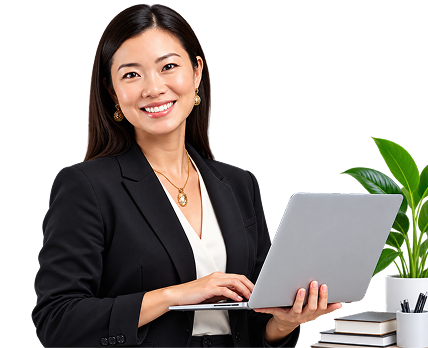 Learner with laptop