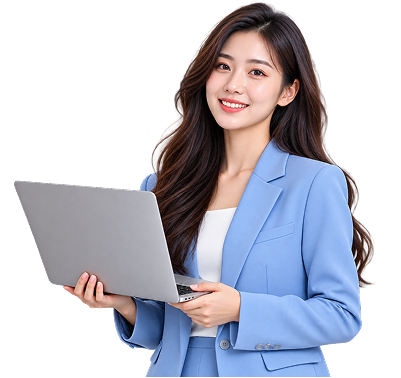 Learner holding a laptop